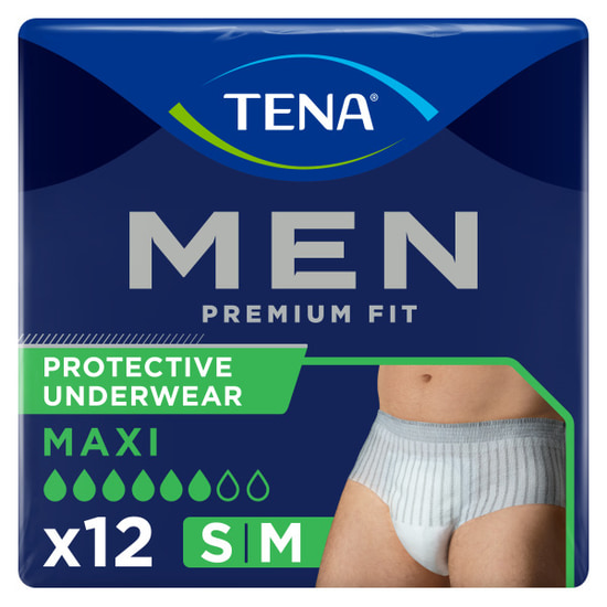TENA Men Premium Fit Maxi Inkontinensskydd S/M 12 st