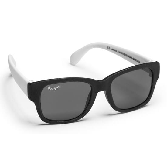 Haga Eyewear Barnsolglasögon Pim Matt Black/White Grey lens