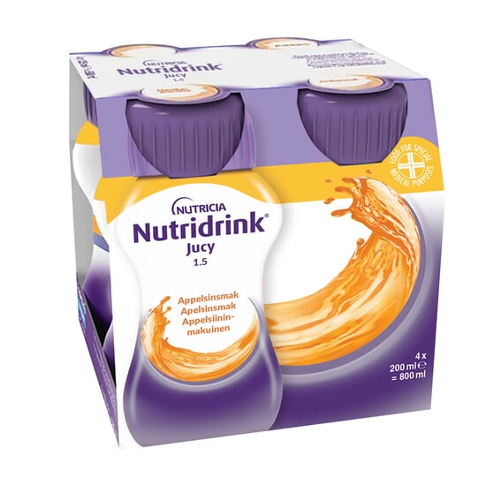 Nutridrink Jucy Apelsinsmak 4 x 200 ml
