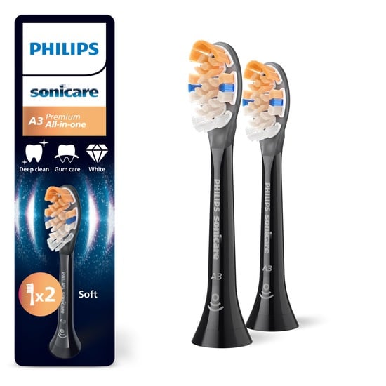 Philips Sonicare Borsthuvuden Premium All-in-One Svart 2-pack