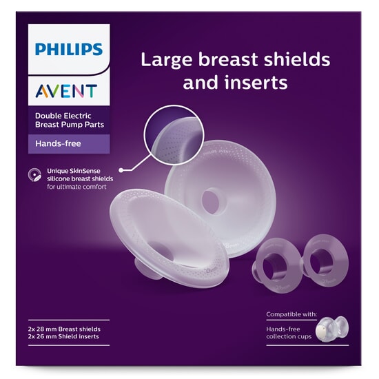 Philips Avent Stora Bröstskydd och Inlägg Handsfree 2 st
