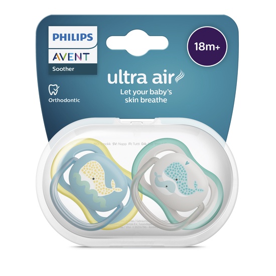 Philips Avent Ultra Air Napp 18 mån+ Grå & Blå 2-pack
