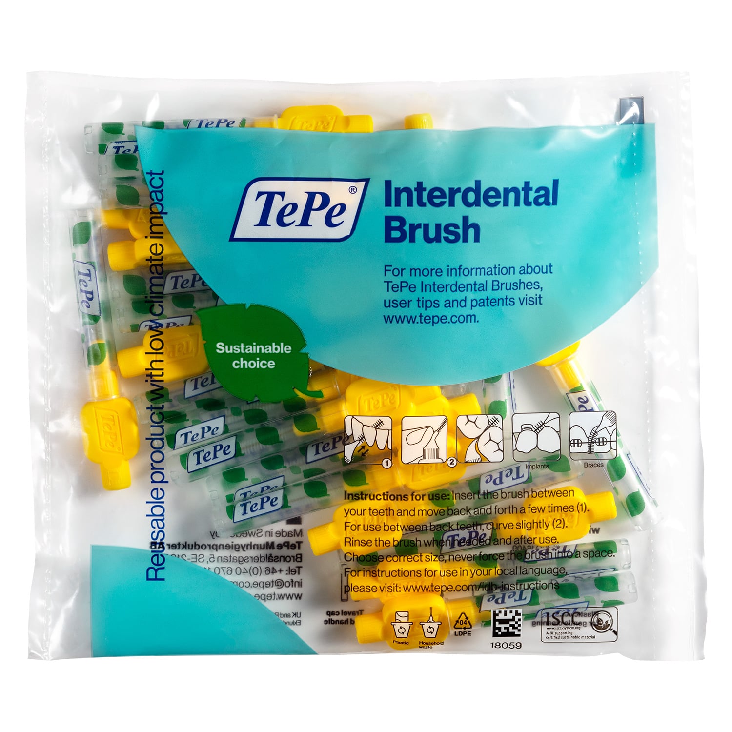 TePe Mellanrumsborste Original 0,7 mm Gul 20-pack