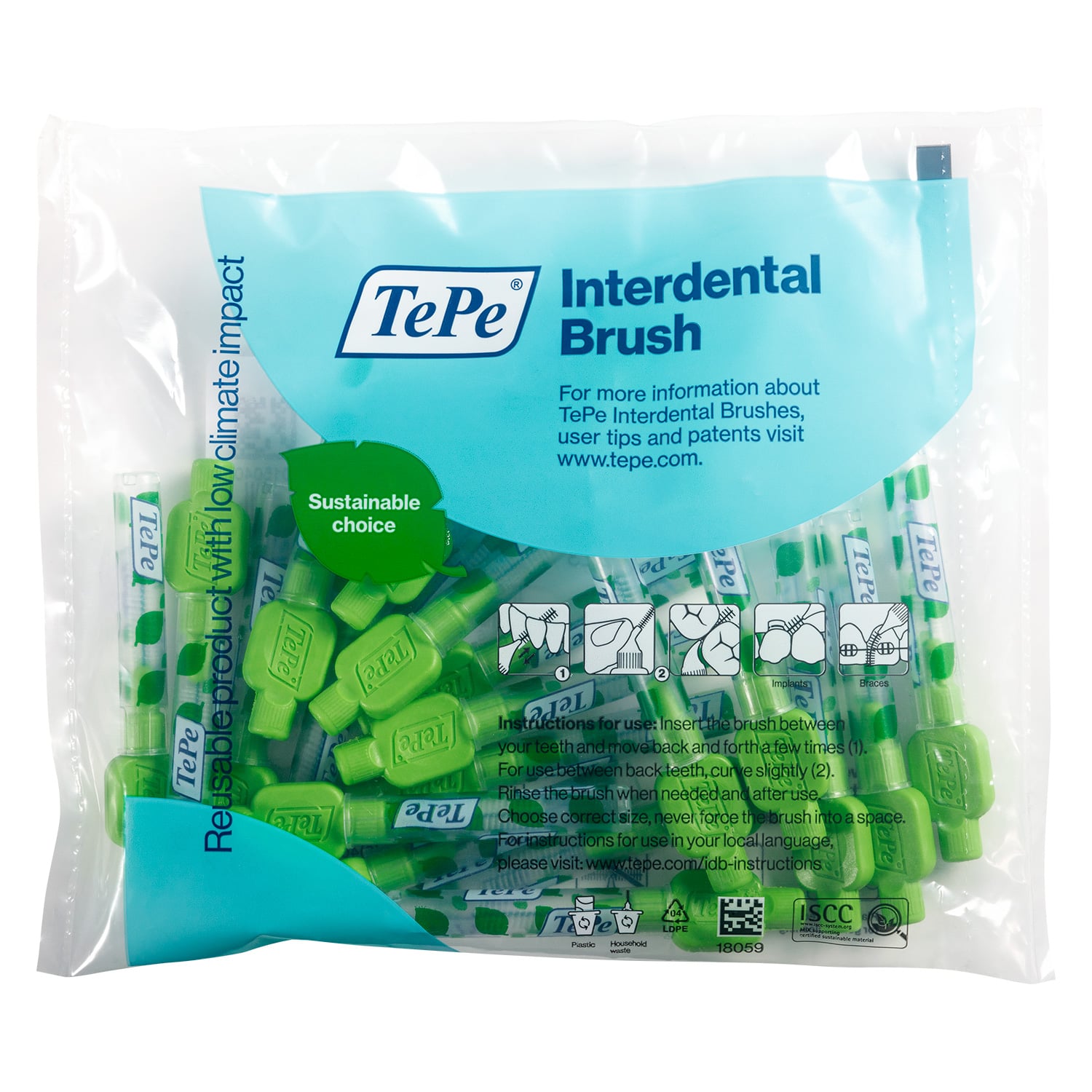 TePe Mellanrumsborste Original 0,8 mm Grön 20-pack