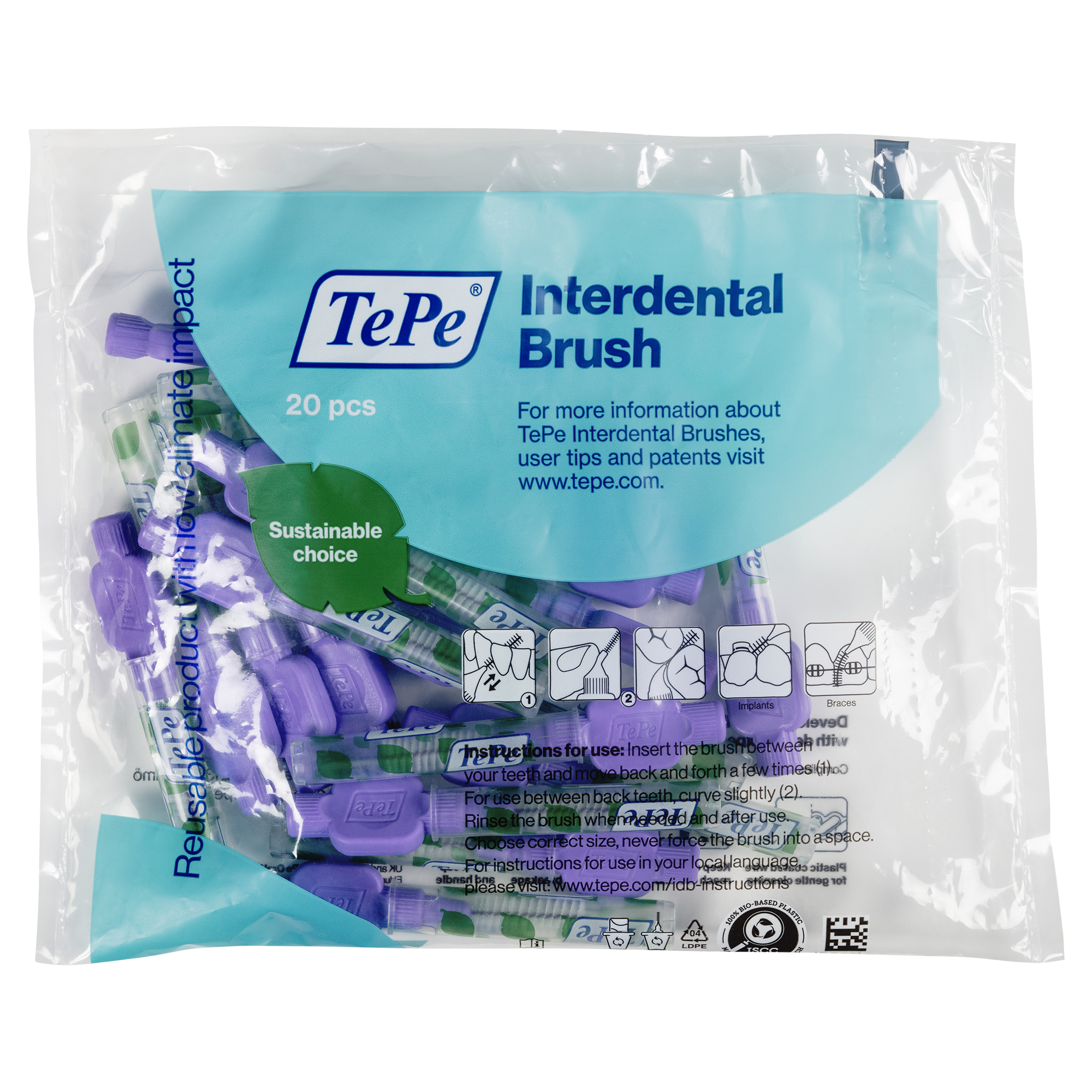 TePe Mellanrumsborste Original 1,1 mm Lila 20-pack