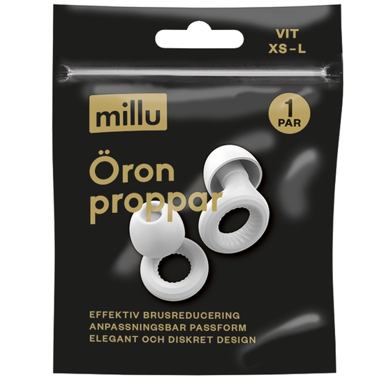 Millu Öronproppar Diskret Vit 1 par
