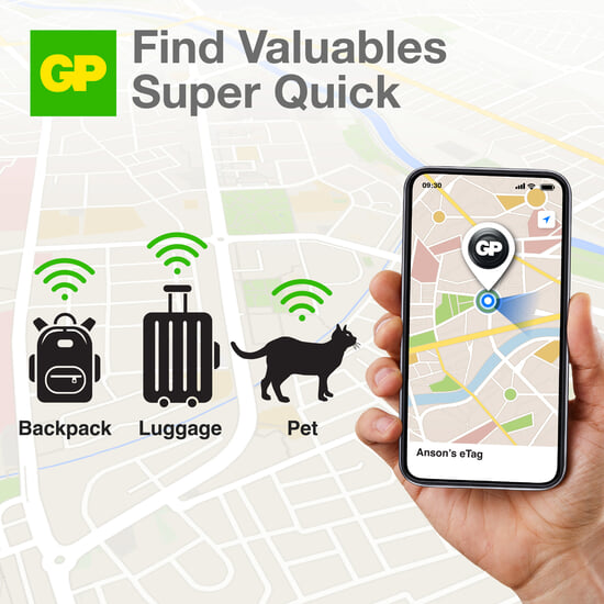GP Batteries eTag Smart Tracker Svart 1 st