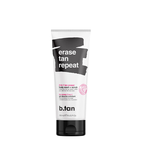 b.tan Erase Tan Repeat 2-in-1 Tan Eraser Body Wash + Scrub 237 ml