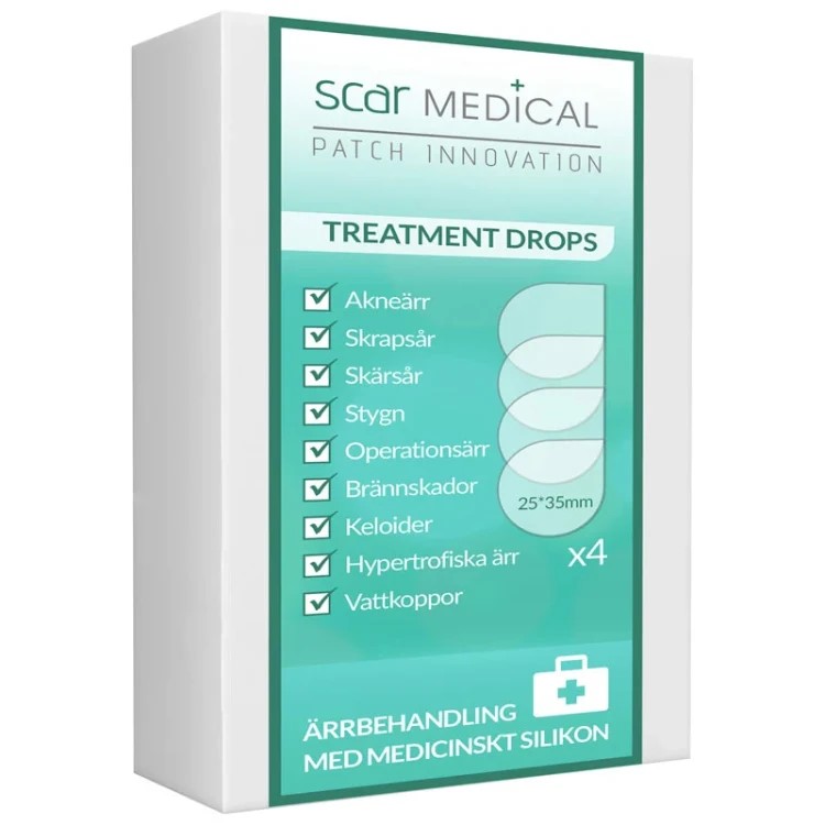 Swedish Solution Ärrplåster ScarMedical Droppar 4 st
