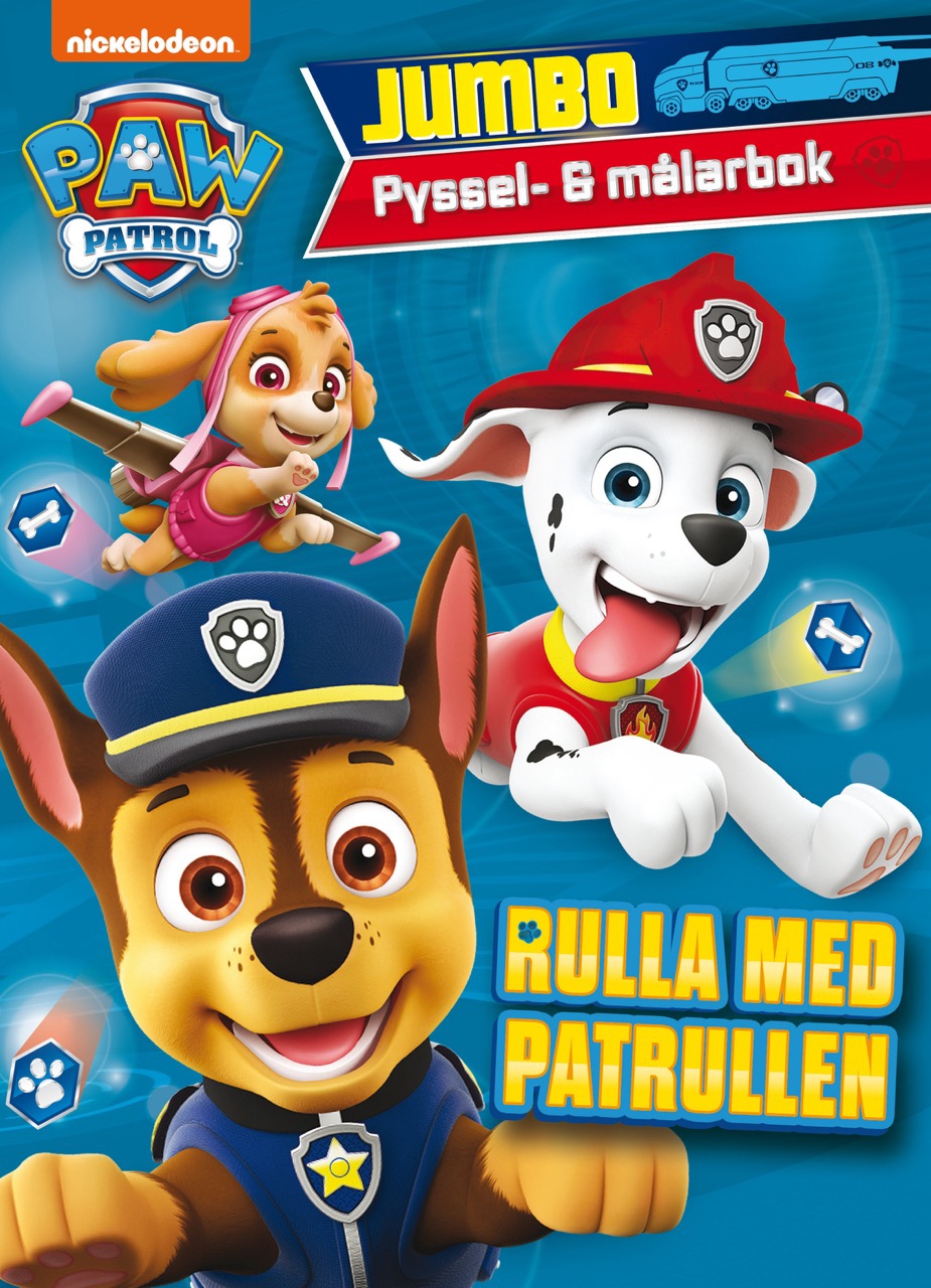 Paw Patrol Pyssel & Målarbok Rulla med Patrullen