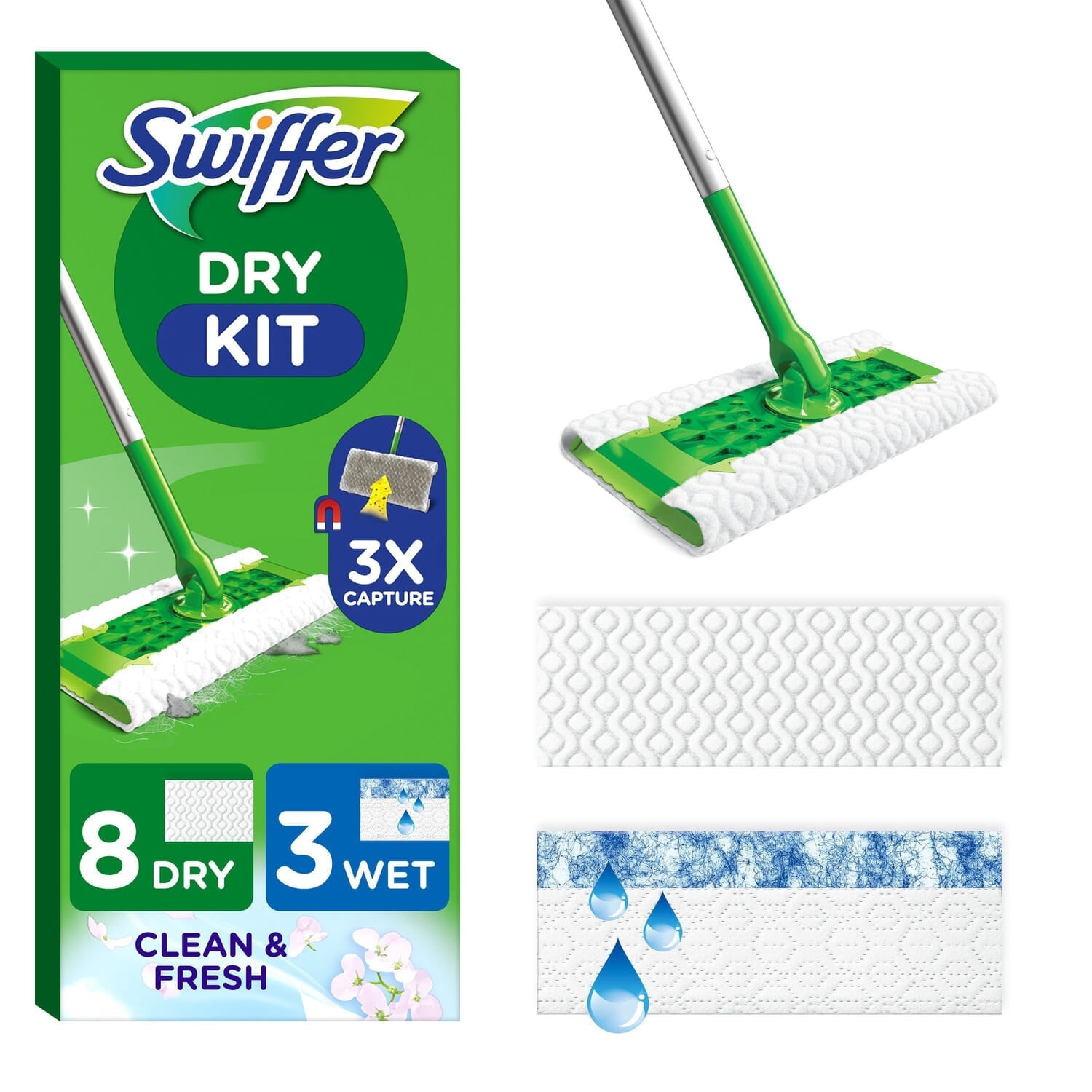 Alternativ bild 1 för Swiffer Floor Handle 1 (+8dry +3wet)