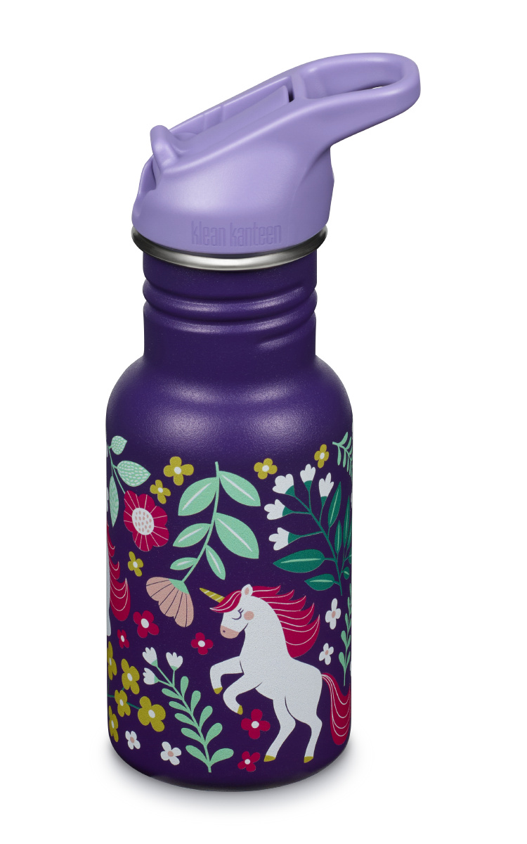 Klean Kanteen Kid Classic Narrow Leaping Unicorns w/ Flip Seal Sport Cap 355 ml