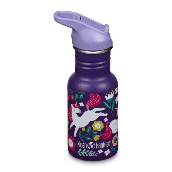Klean Kanteen Kid Classic Narrow Leaping Unicorns w/ Flip Seal Sport Cap 355 ml