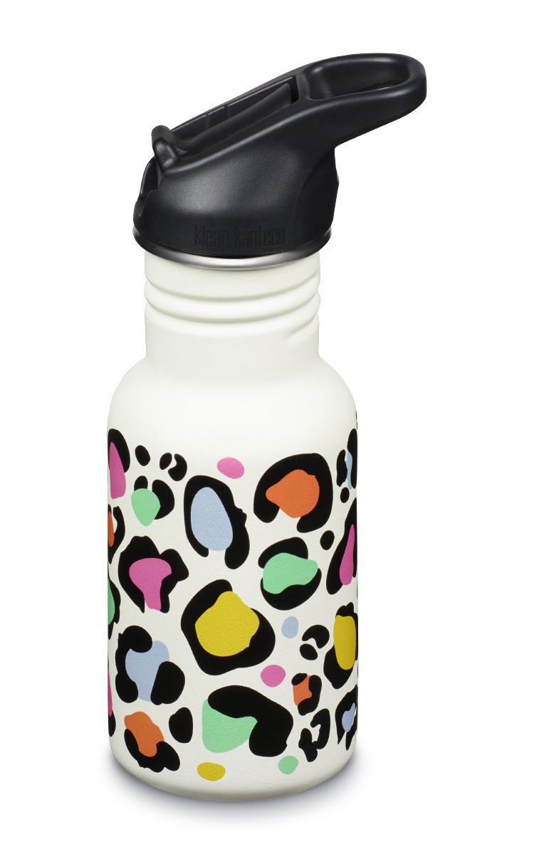 Klean Kanteen Kid Classic Narrow Leopard Print w/ Flip Seal Sport Cap 355 ml
