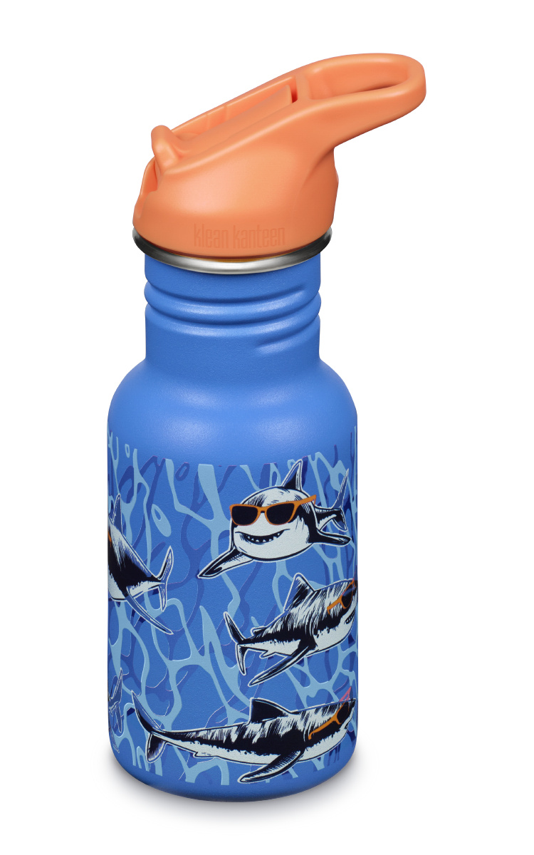 Klean Kanteen Kid Classic Narrow Sharks in Shades w/ Flip Seal Sport Cap 355 ml