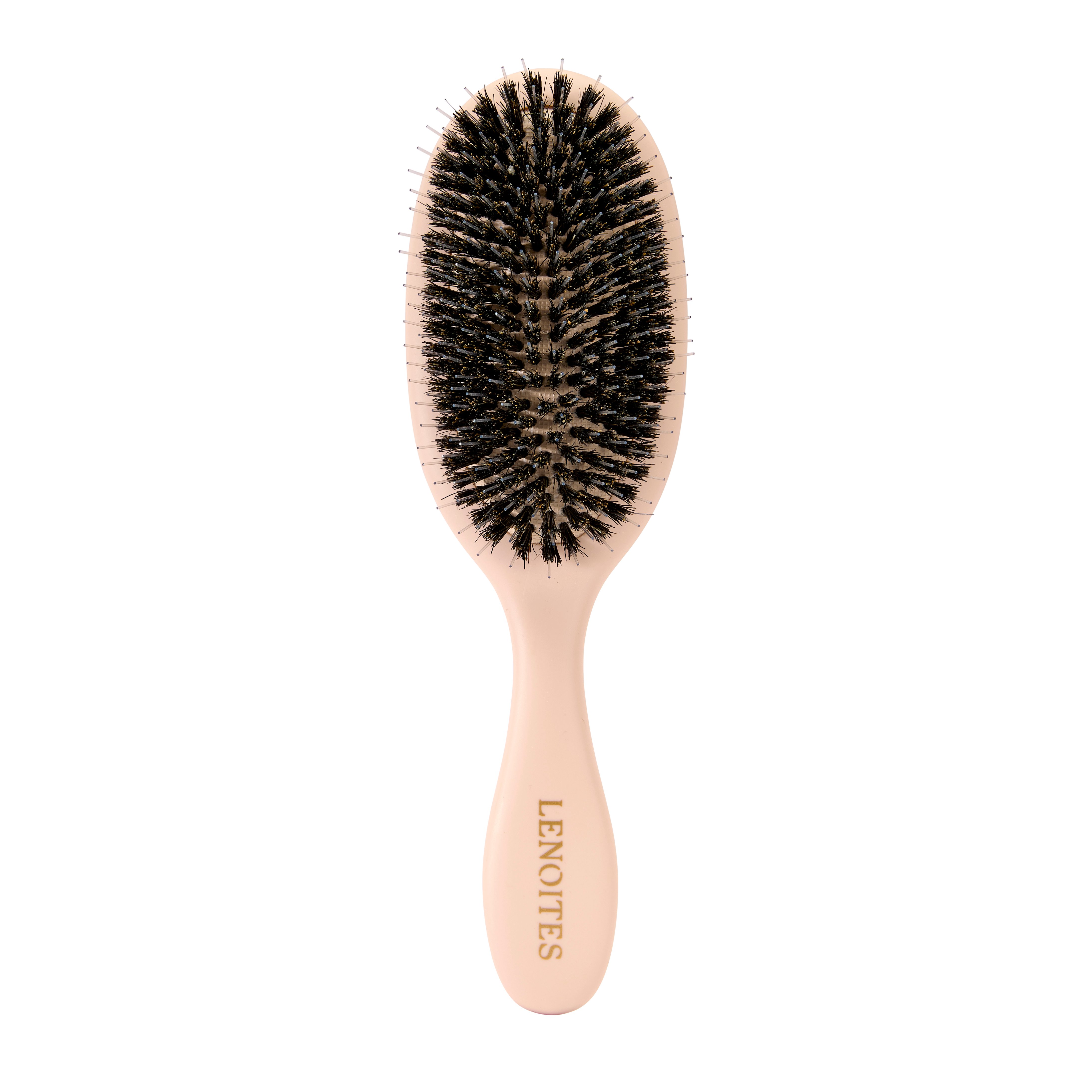 Lenoites Wild Boar Hair Brush with Cleaning Tool Blush