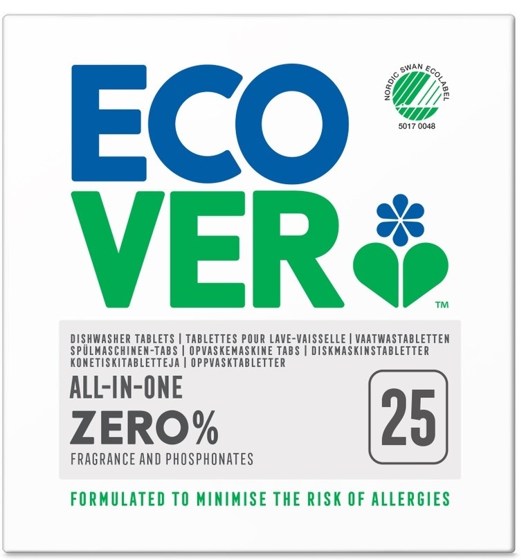Ecover Maskindiskrabletter Zero Parfymfri 25 st