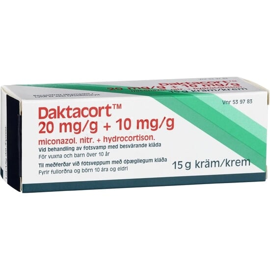 Daktacort Kräm 20 mg/g + 10 mg/g 15 g