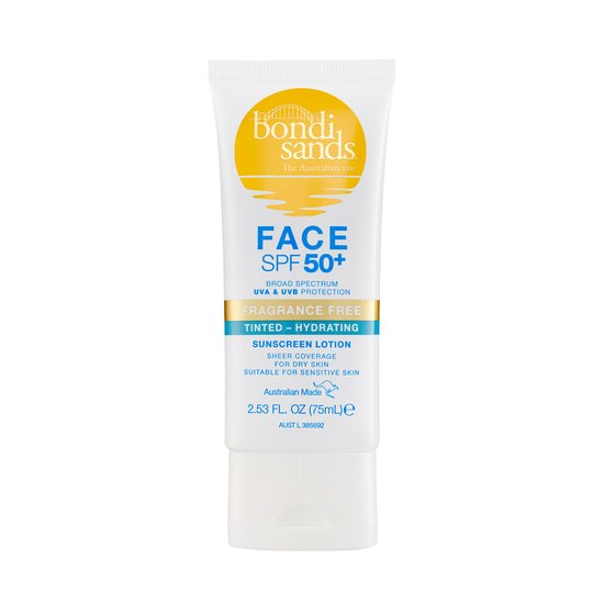 Bondi Sands SPF50+ Fragrance Free Hydrating Tinted Face Lotion 75 ml