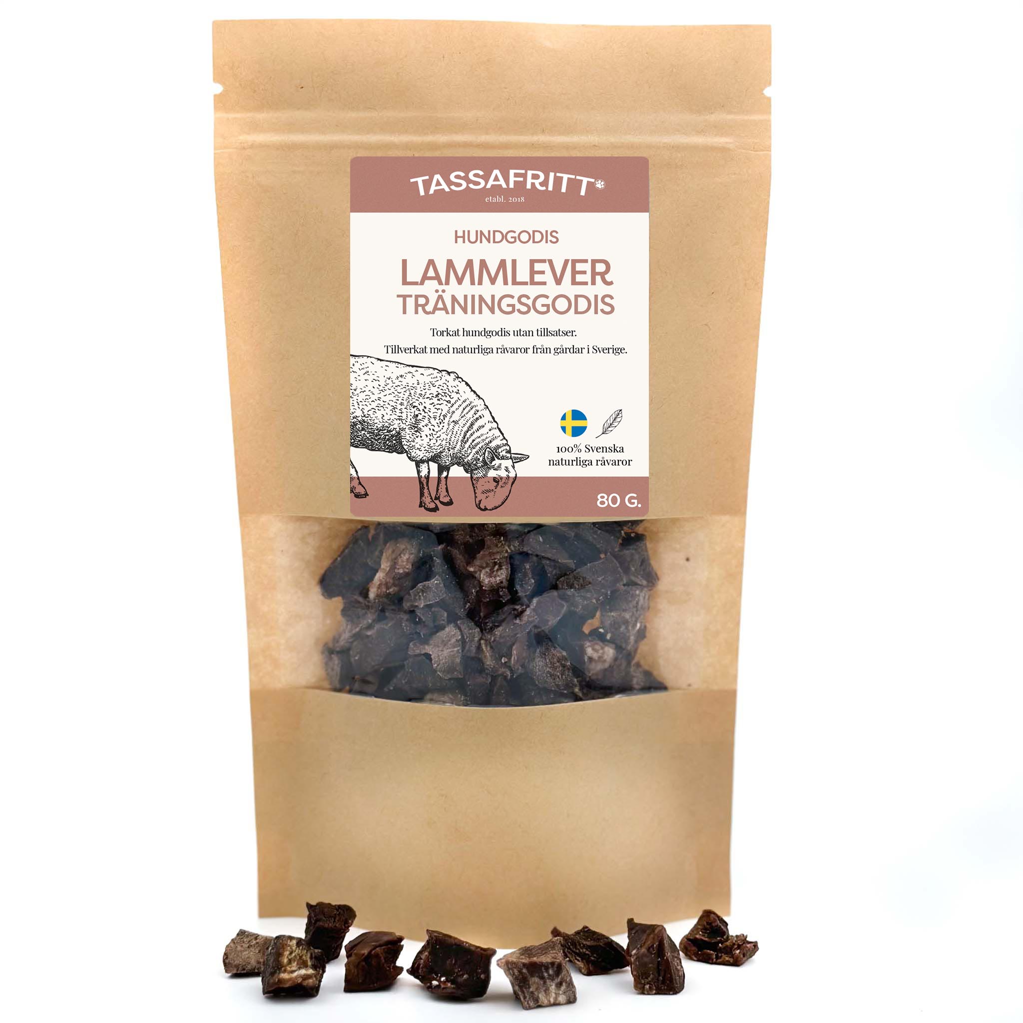 TassaFritt Lammlever Träningsgodis 80 g