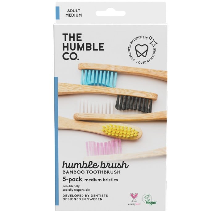 Humble Bambu Tandborstar Medium 5 st