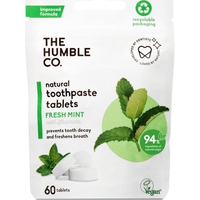 Humble Tandkrämstabletter med Fluor Fresh Mint 60 st