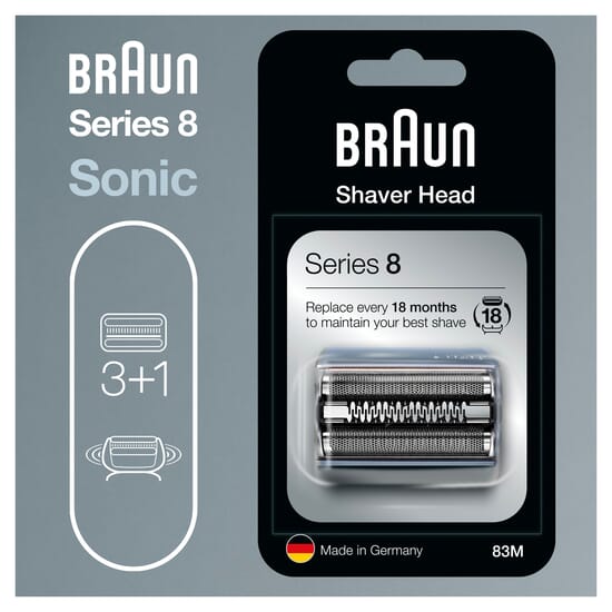 Braun Byteskassett till Elektriskt Rakapparatshuvud Del 83M Silver