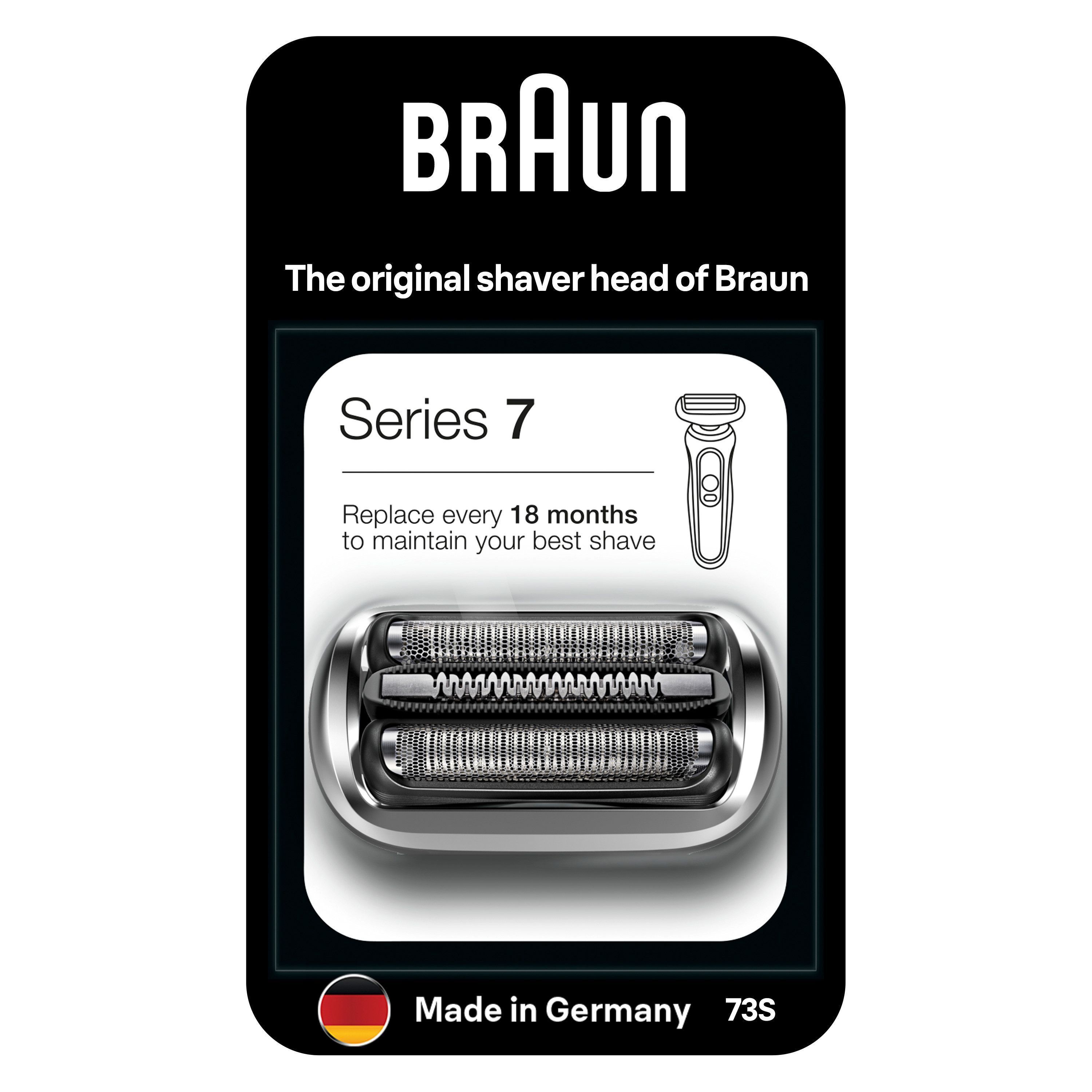 Braun Series 7 73S Byteskassett till Elektriskt Rakapparatshuvud Silver