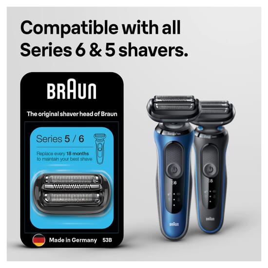 Braun Series 5 53B Byteskassett Till Elektriskt Rakapparatshuvud Svart