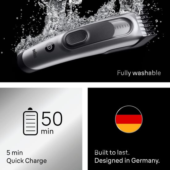 Braun Hårklippare Series 7 +5 Stylingverktyg HC7590 Grå