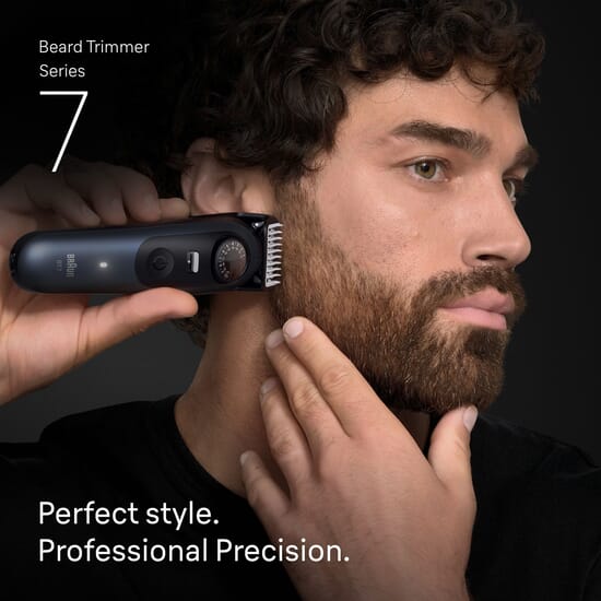Braun Skäggtrimmer Series 7 +6 Barberverktyg BT7520 Blå