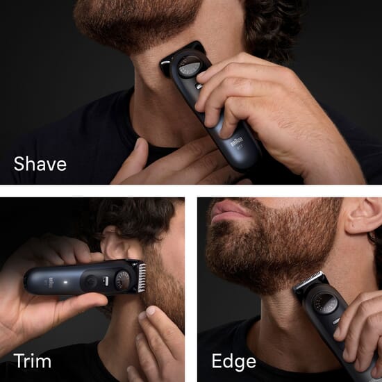 Braun Skäggtrimmer Series 7 +6 Barberverktyg BT7520 Blå