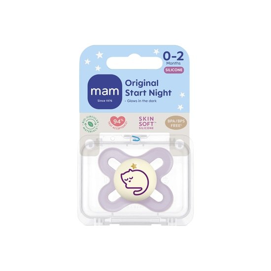 MAM Start Night 0-2 mån Silikon Pink 1-pack