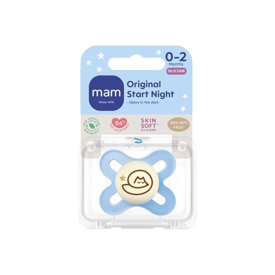 MAM Start Night  0-2 mån Silikon Blue 1-pack