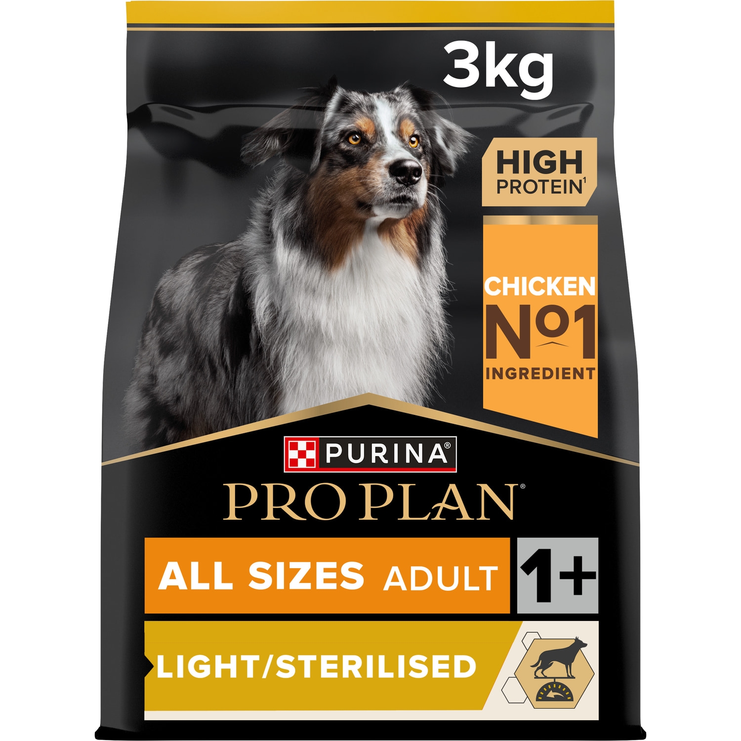 Alternativ bild 1 för Purina Pro Plan Dog  Adult All Sizes Light/Sterilised (3 kg)