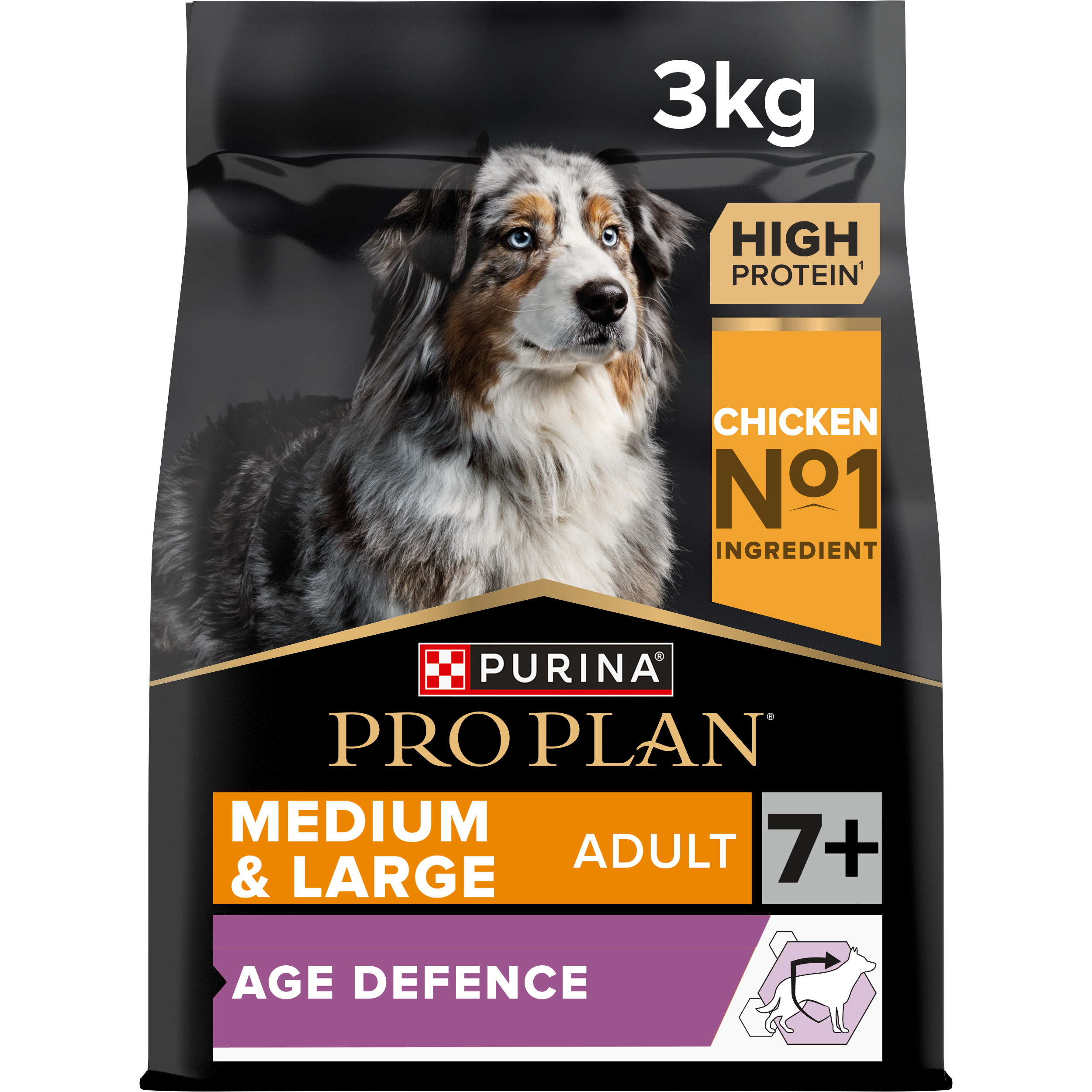 Purina Pro Plan Medium & Large Adult Dog 7+ Kyckling 3 kg