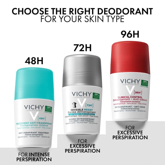 Vichy Invisible Protect 72h Anti-Stain Roll-On 50 ml