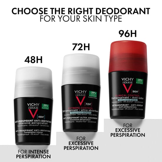 Vichy Homme Roll-on Antiperspirant 72H 50 ml
