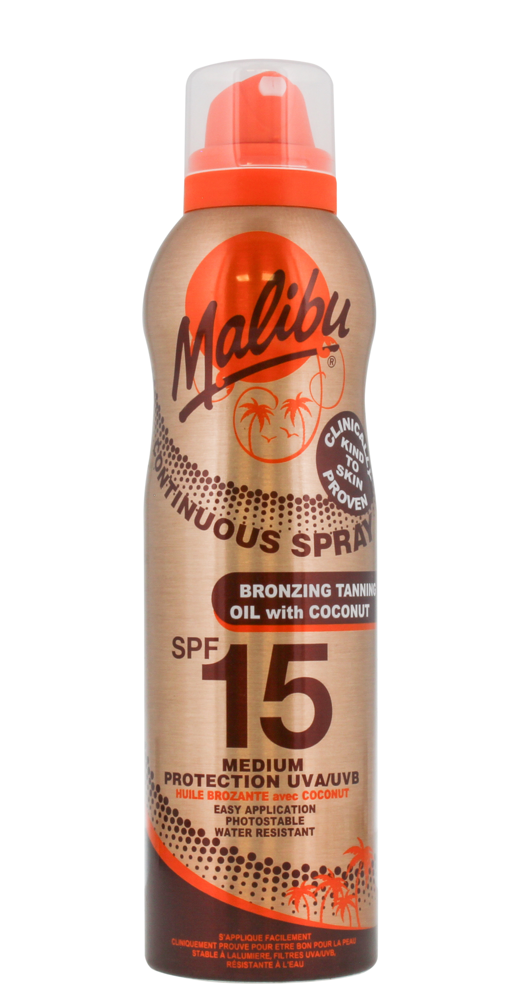 Malibu Continuous Tanning Oil Coconut Spray SPF15 175 ml