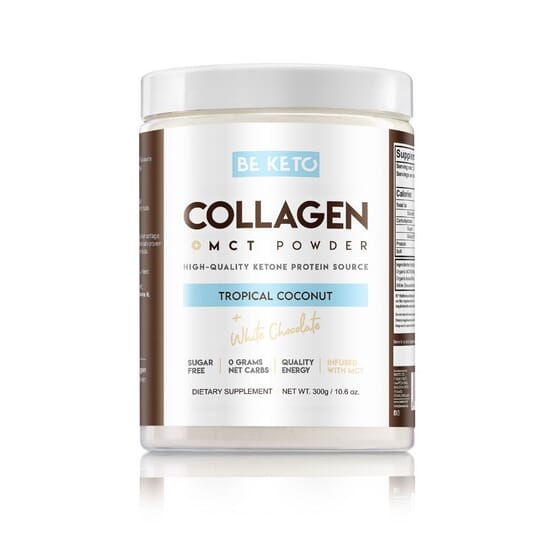 BeKeto Collagen + MCT Tropical Coconut + White Chocolate 300 g