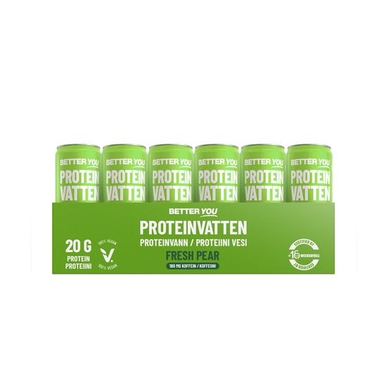 Better You Proteinvatten Fresh Pear Koffein 180 mg 330 ml 24 st