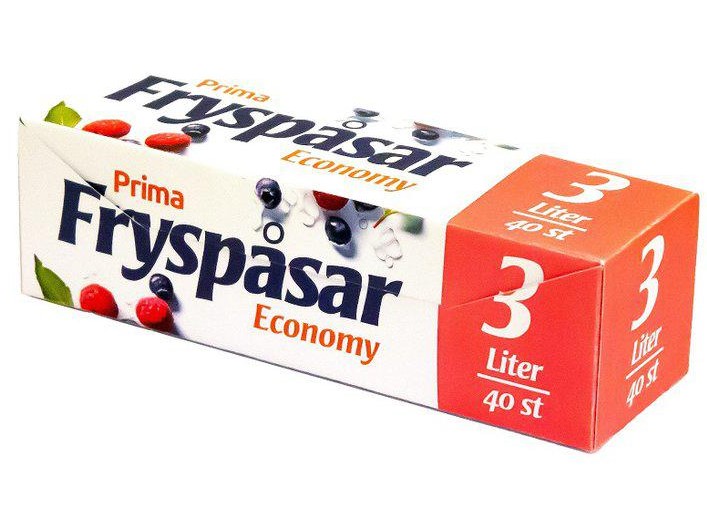 Prima Fryspåsar Economy 3 liter 40 st