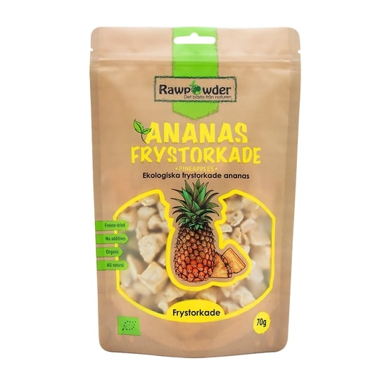 Rawpowder Ananas Frystorkade EKO 70 g