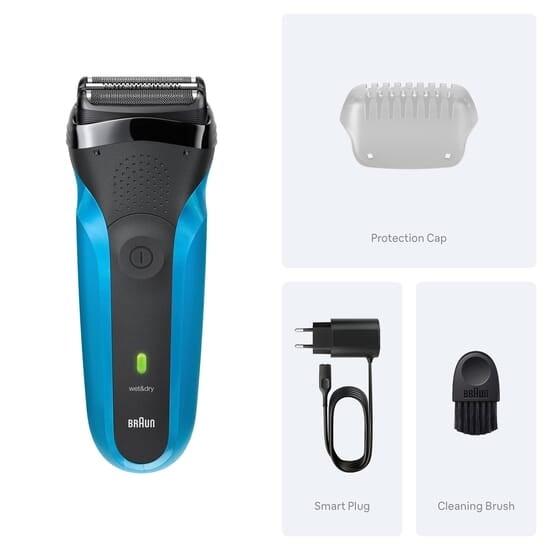 Braun Series 3 Elektrisk Rakapparat Wet & Dry 310S Blå