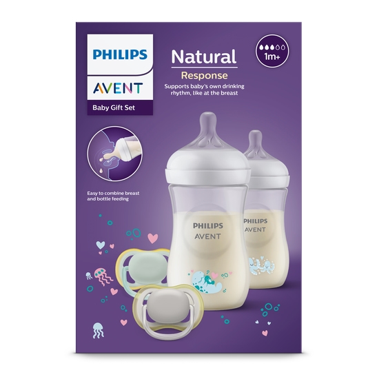 Philips Avent Natural Response Presentkit 260 ml Flaska 2 st + Ultra Air Napp 2 st