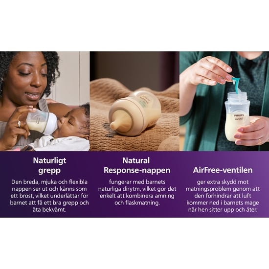 Philips Avent Natural Response Flaska med Air-free Vent 260 ml