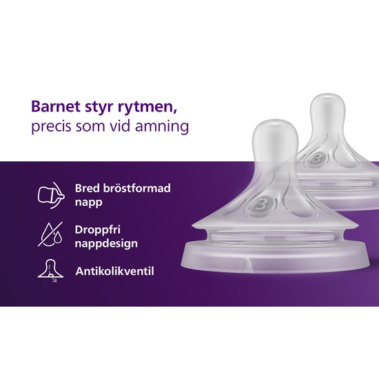 Philips Avent Natural Response Flasknapp (3) 1m+