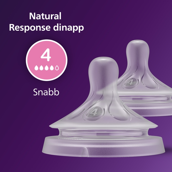 Philips Avent Natural Response Flasknapp (4) 3m+