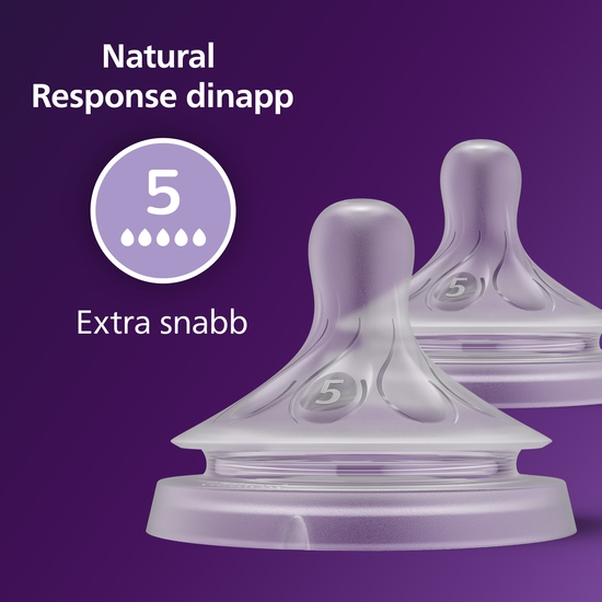 Philips Avent Natural Response Flasknapp (5) 6m+