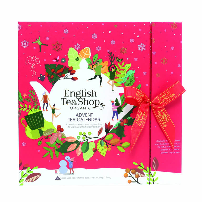 English Tea Shop Tekalender Bok Santa Red 25 luckor EKO